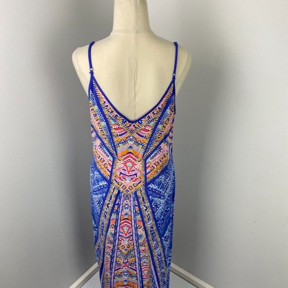 Mambo Size 10 Women's Maxi Summer Dress Colourful Lightweight - Picture 9 of 11